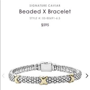Lagos beaded x bracelet